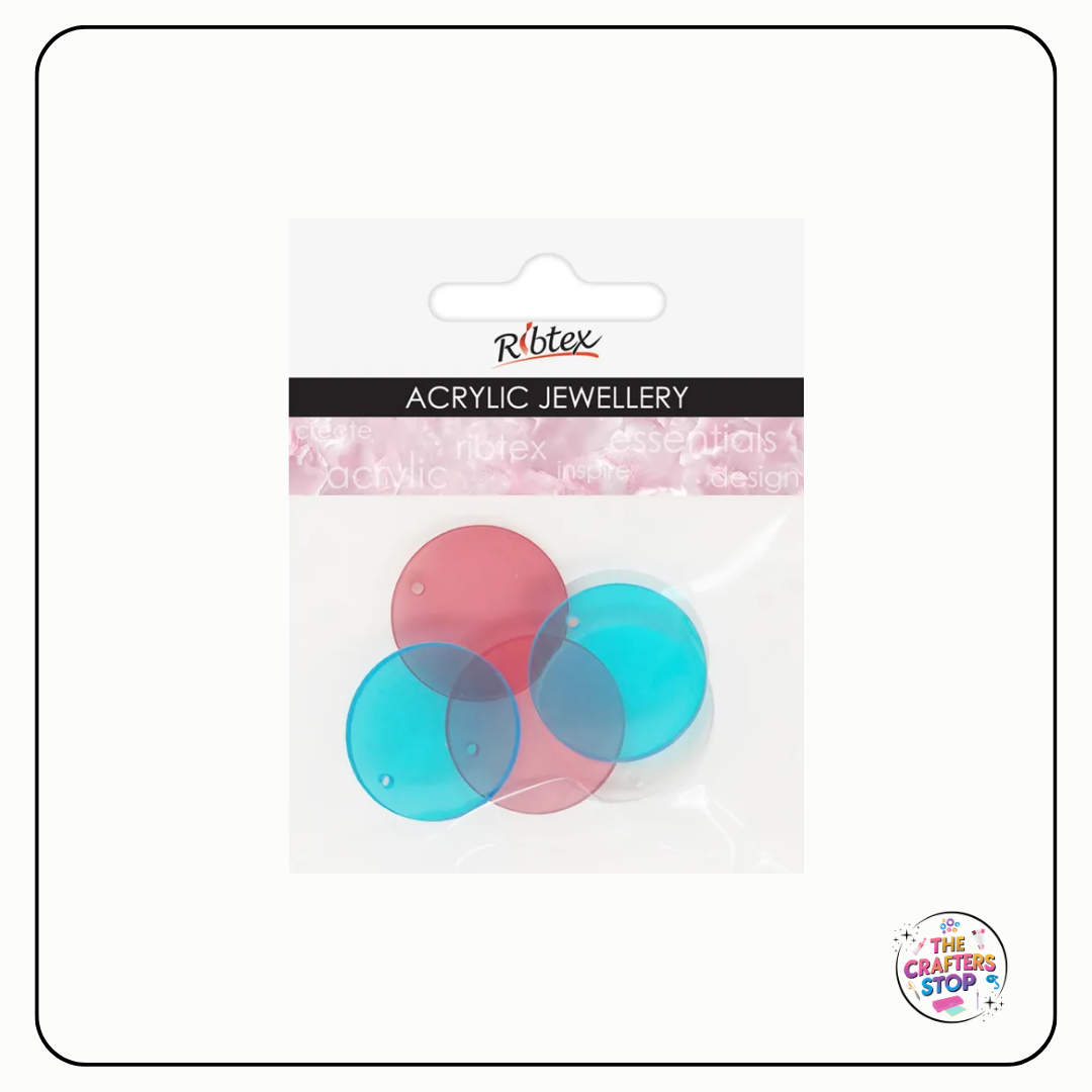 Acrylic Transparent Circle Shaped Blanks (6Pk)