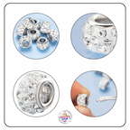 Large Hole Rhinestone Sparkly Beads
