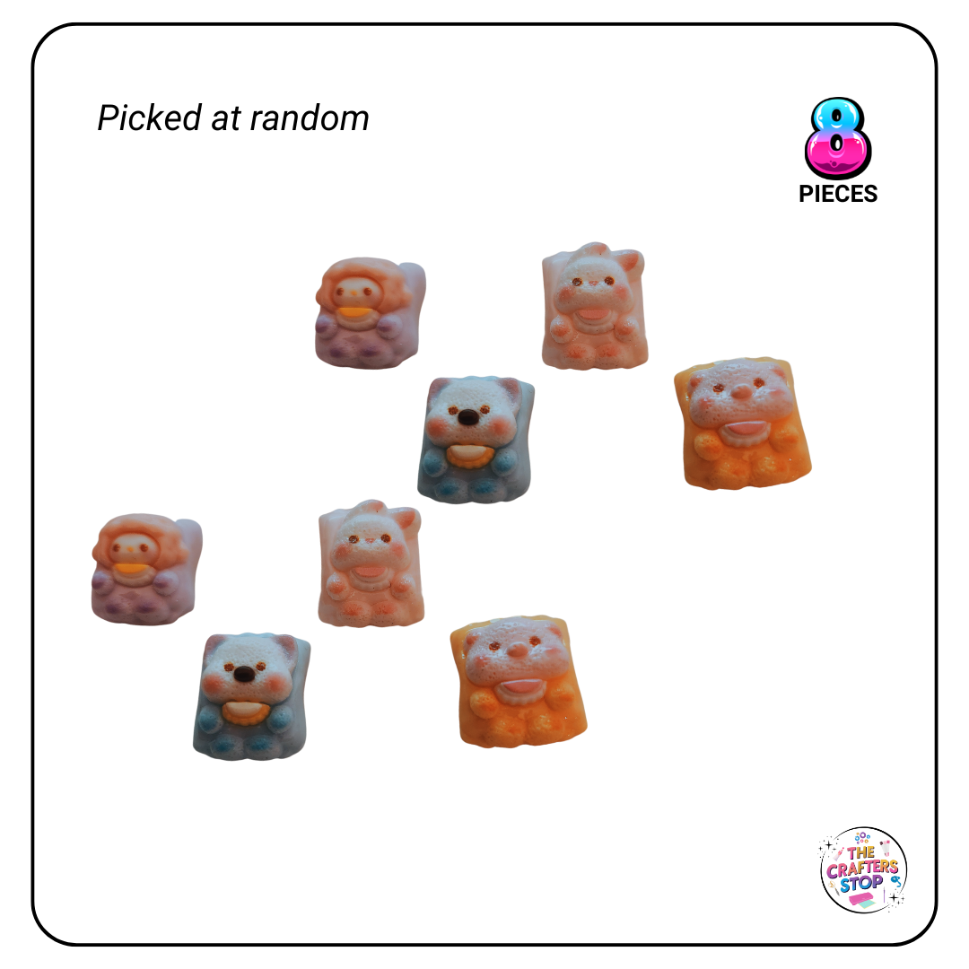 Kawaii Flatback Resin Embellishments - X8pcs