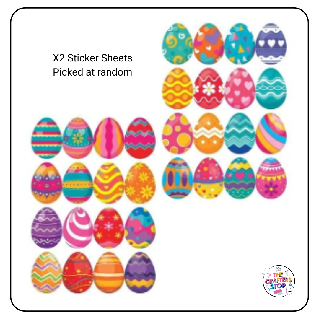 Easter Egg Stickers - 2 Sheets (32 Stickers in total)