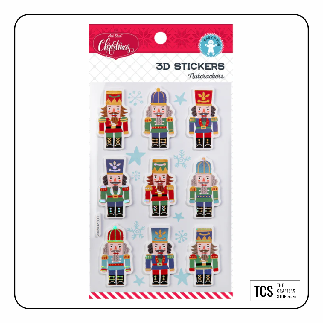 Christmas Nutcrackers 3D Foil Stickers