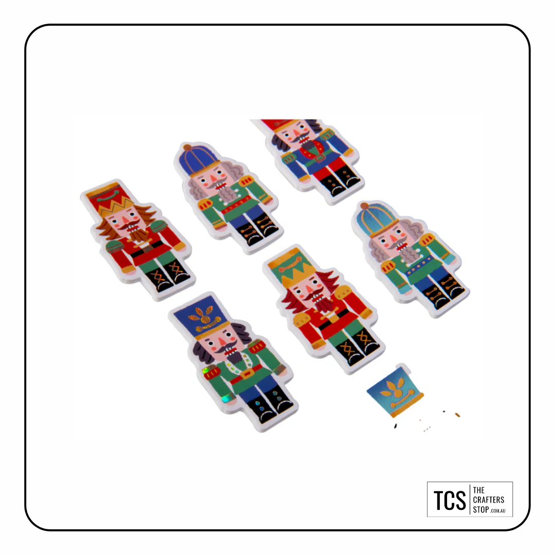 Christmas Nutcrackers 3D Foil Stickers