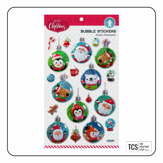 Christmas Santa's Ornaments 3D Foil Stickers