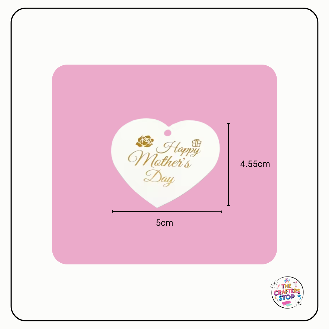 Mother's Day Heart Shaped Gift Tags