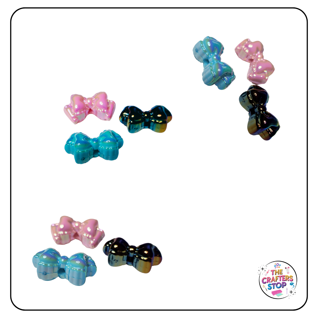Acrylic Bow Iridescent Beads - Perfect for DIY Pens