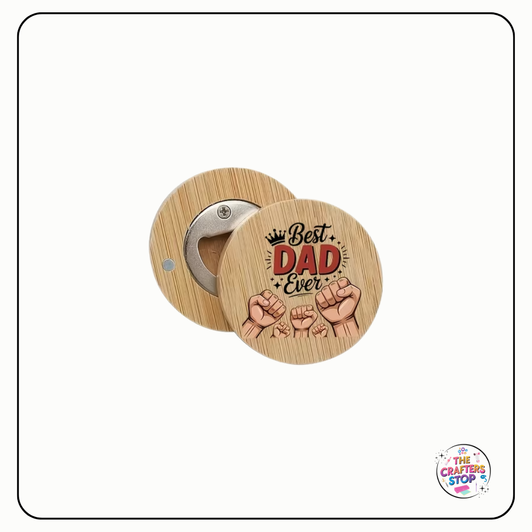Magnetic Bamboo Bottle Opener for Dad