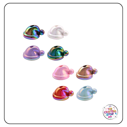 Large Iridescent Santa Hat Beads