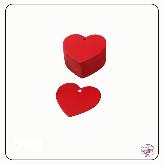 Red Heart Shaped Gift Tags