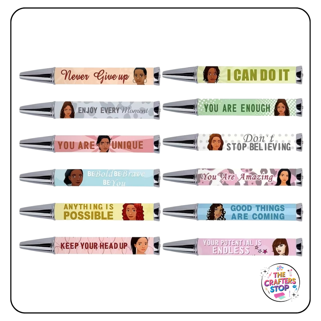 Motivational Long DIY Beadeable Pens
