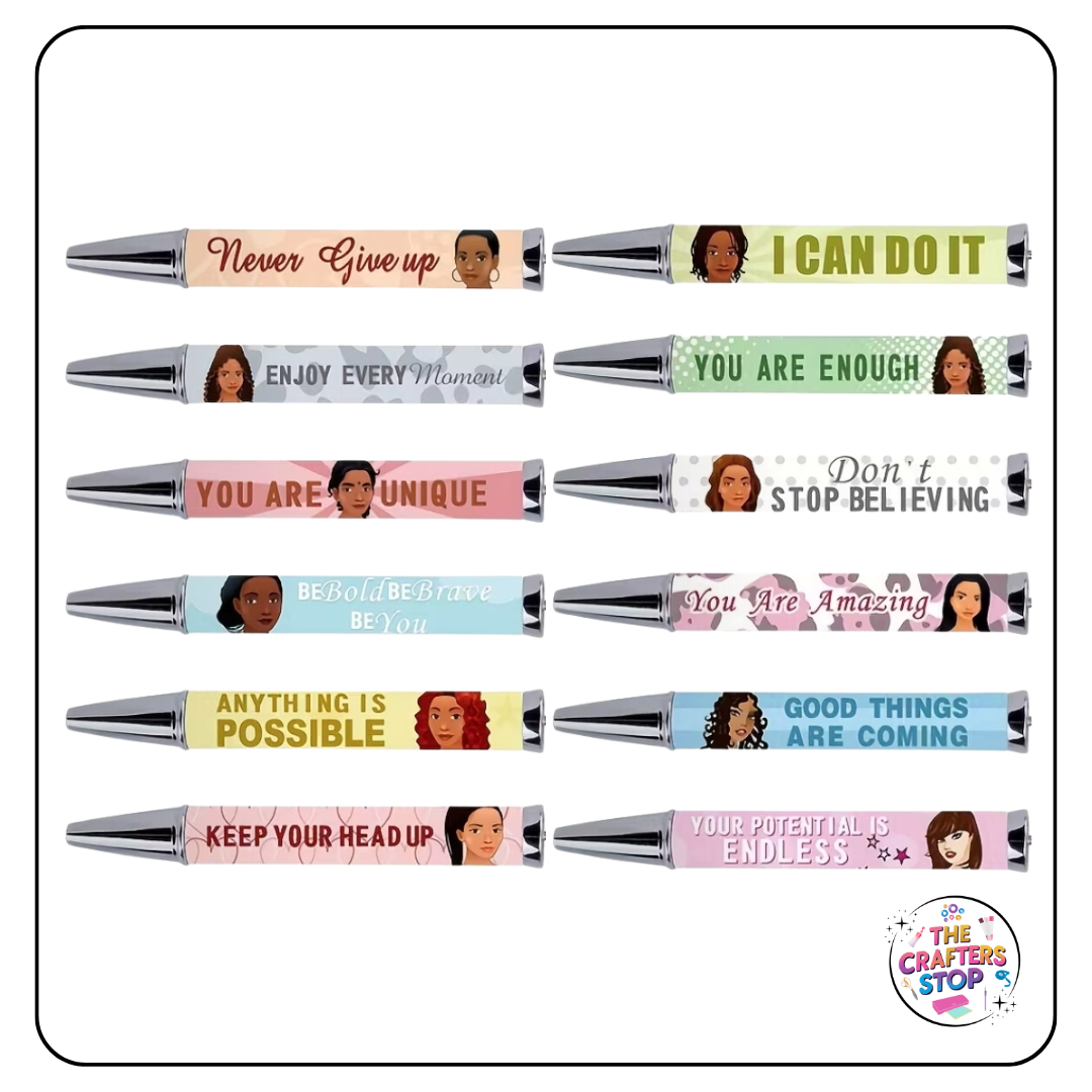 Motivational Long DIY Beadeable Pens
