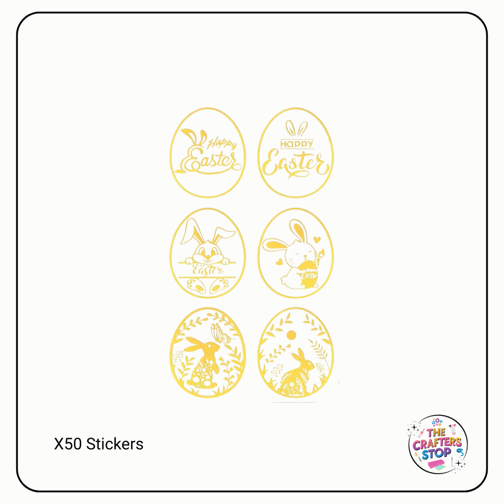 Gold Easter Scrapbooking Stickers