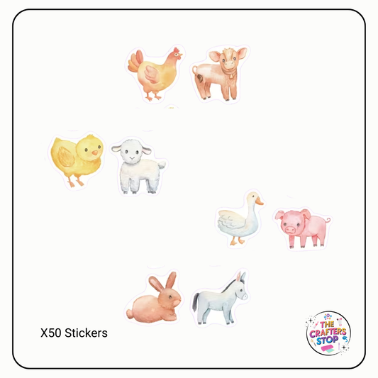 Farm Animals Scrapbooking Stickers