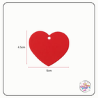 Red Heart Shaped Gift Tags