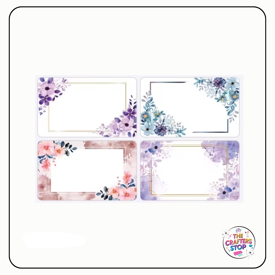 Decorative Floral Label Stickers