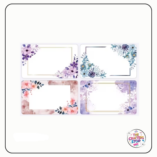 Decorative Floral Label Stickers