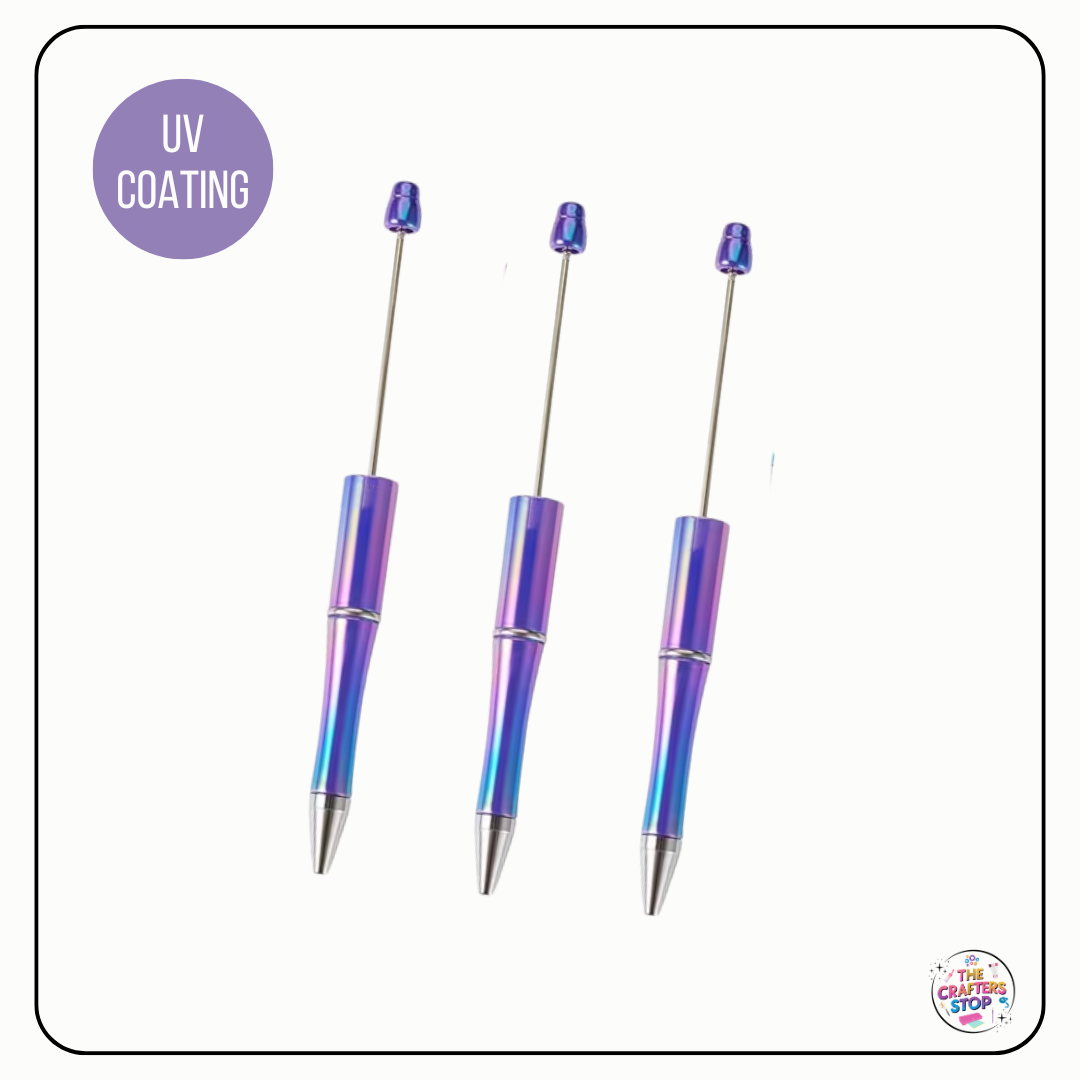 Iridescent UV Coated DIY Beadeable Pens