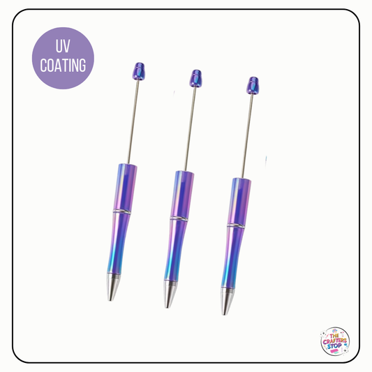 Iridescent UV Coated DIY Beadeable Pens