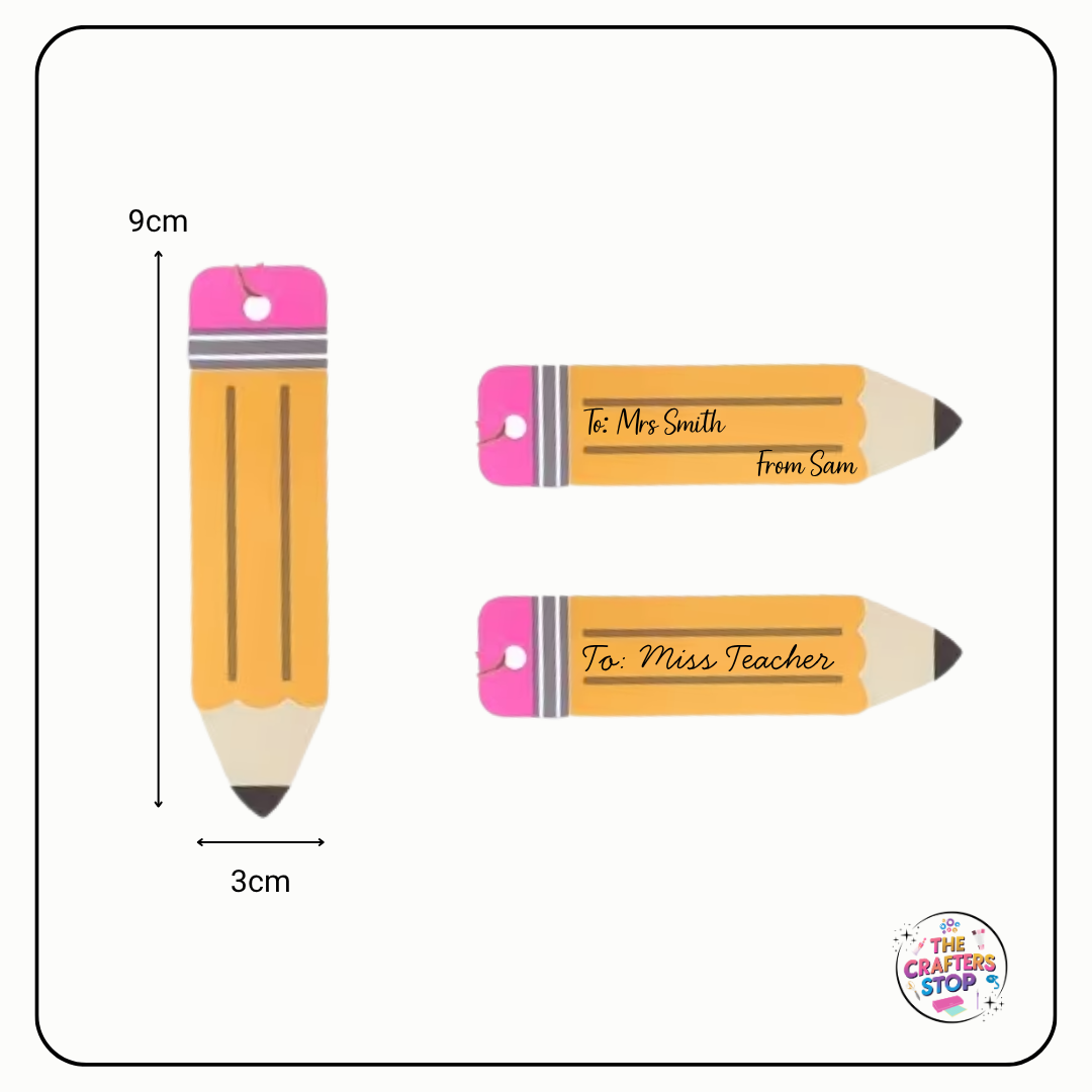 Pencil Shaped Gift Tags