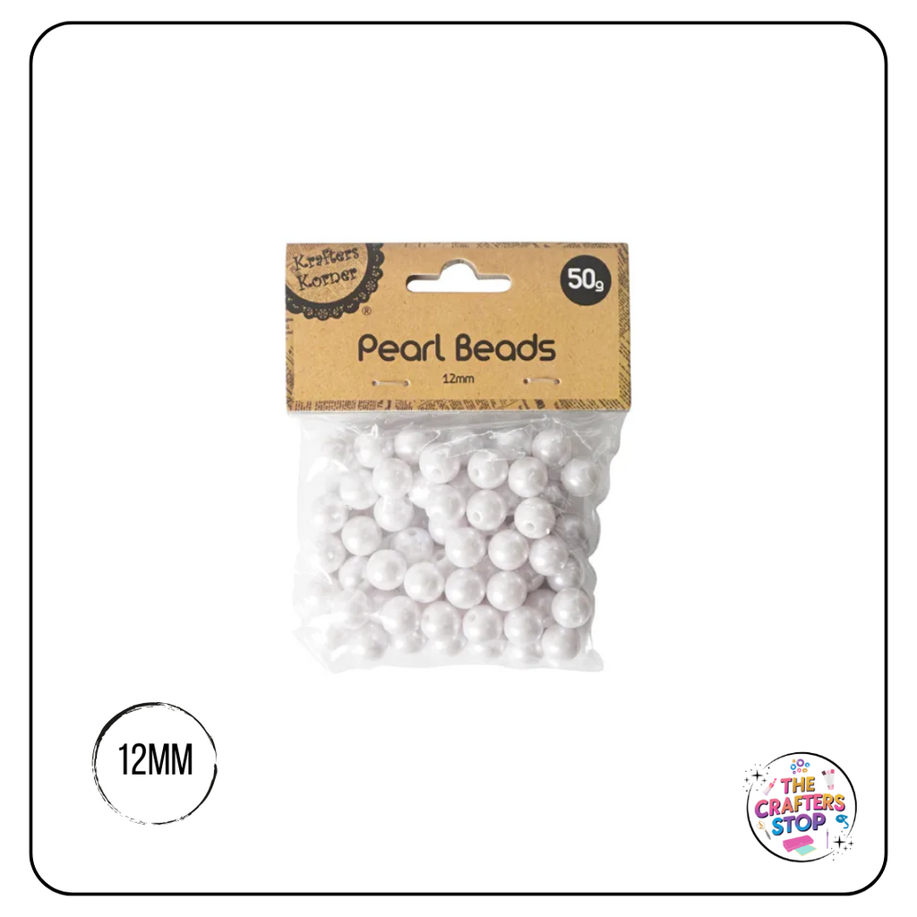 12mm Round Pearl Beads