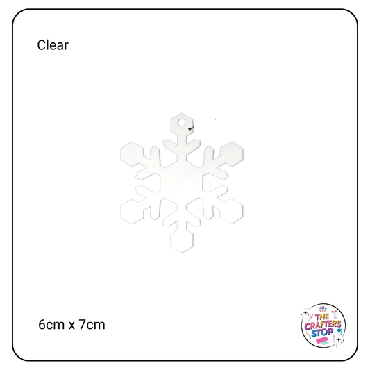 Clear Acrylic Christmas Snowflake Blank