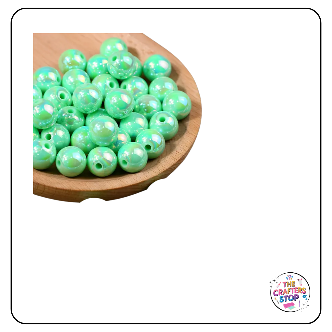 Large Acrylic Iridescent Beads - 14.5mm
