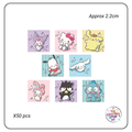 Cute Square Sanrio Character Scrapbooking Stickers