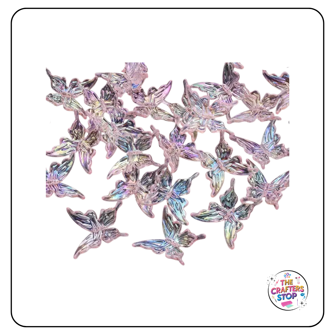 Acrylic Butterfly Beads