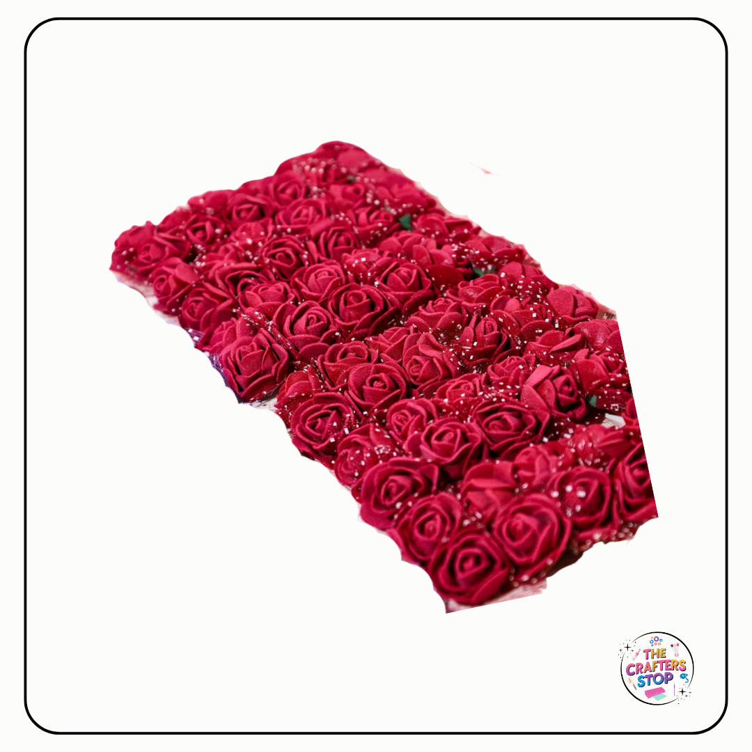 Handmade Foam Roses Flowers with Stems