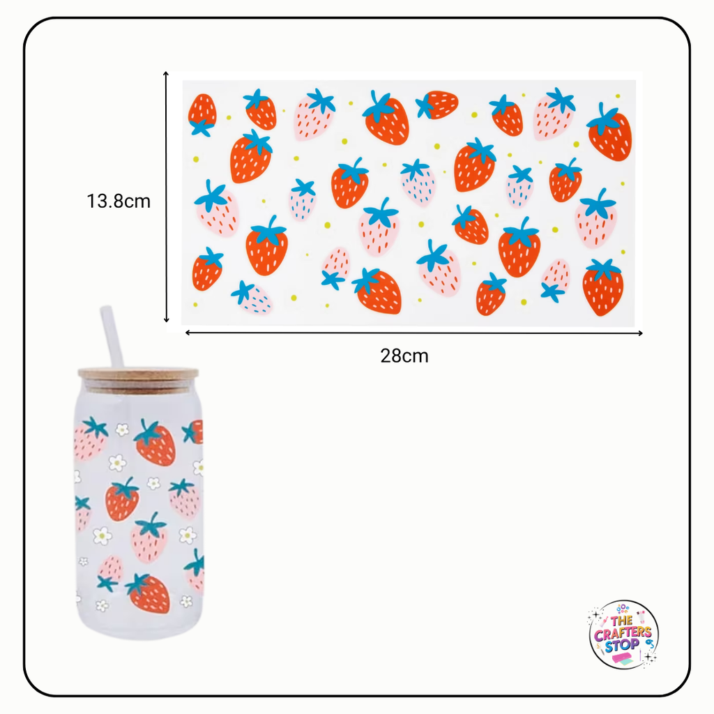 Strawberries UV Waterproof Stickers/Wrap
