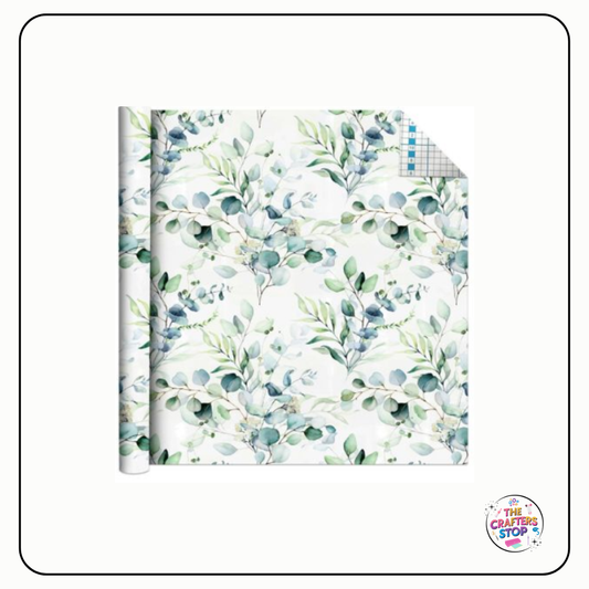 Self Adhesive Vinyl Pattern Roll - Watercolour Botanica