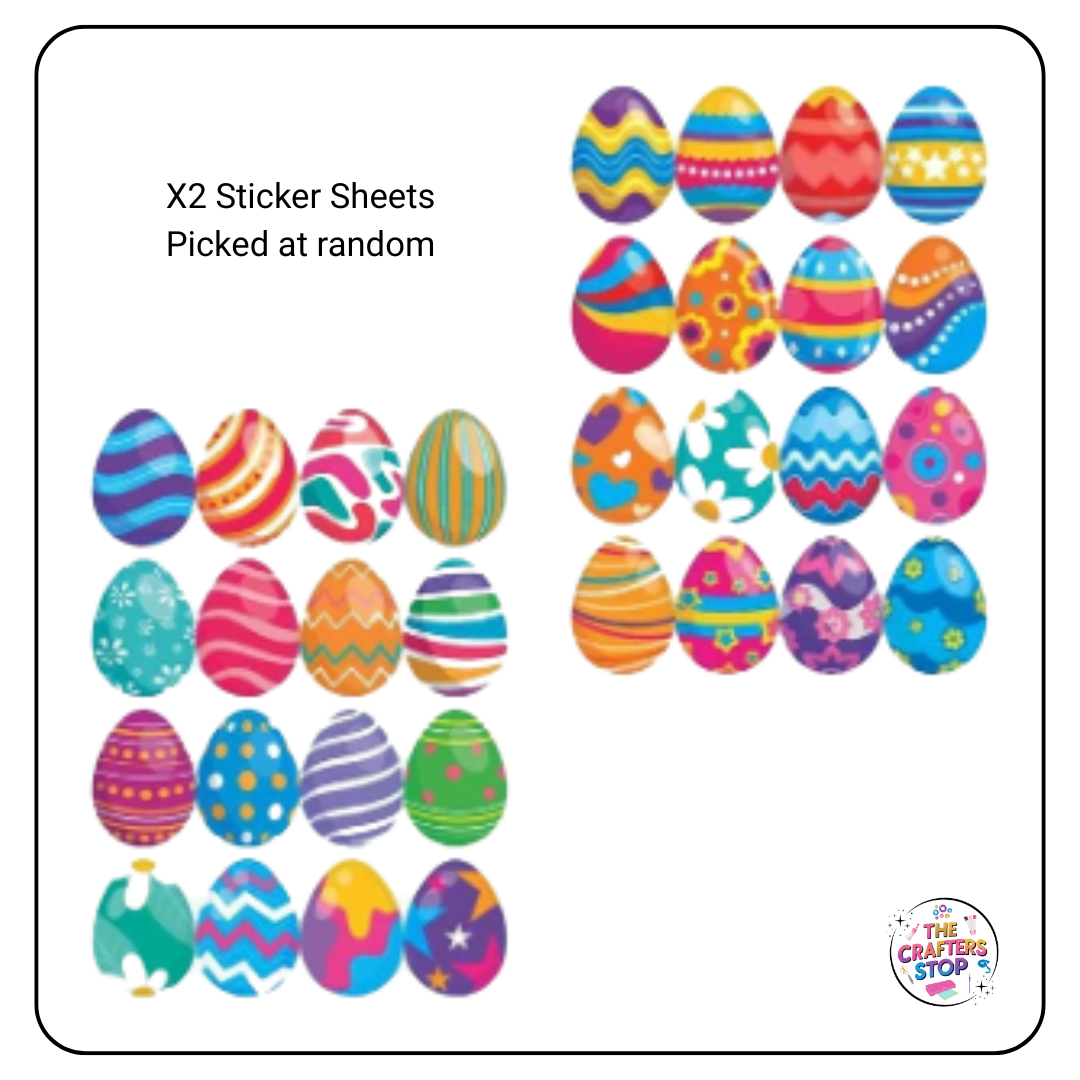 Easter Egg Stickers - 2 Sheets (32 Stickers in total)