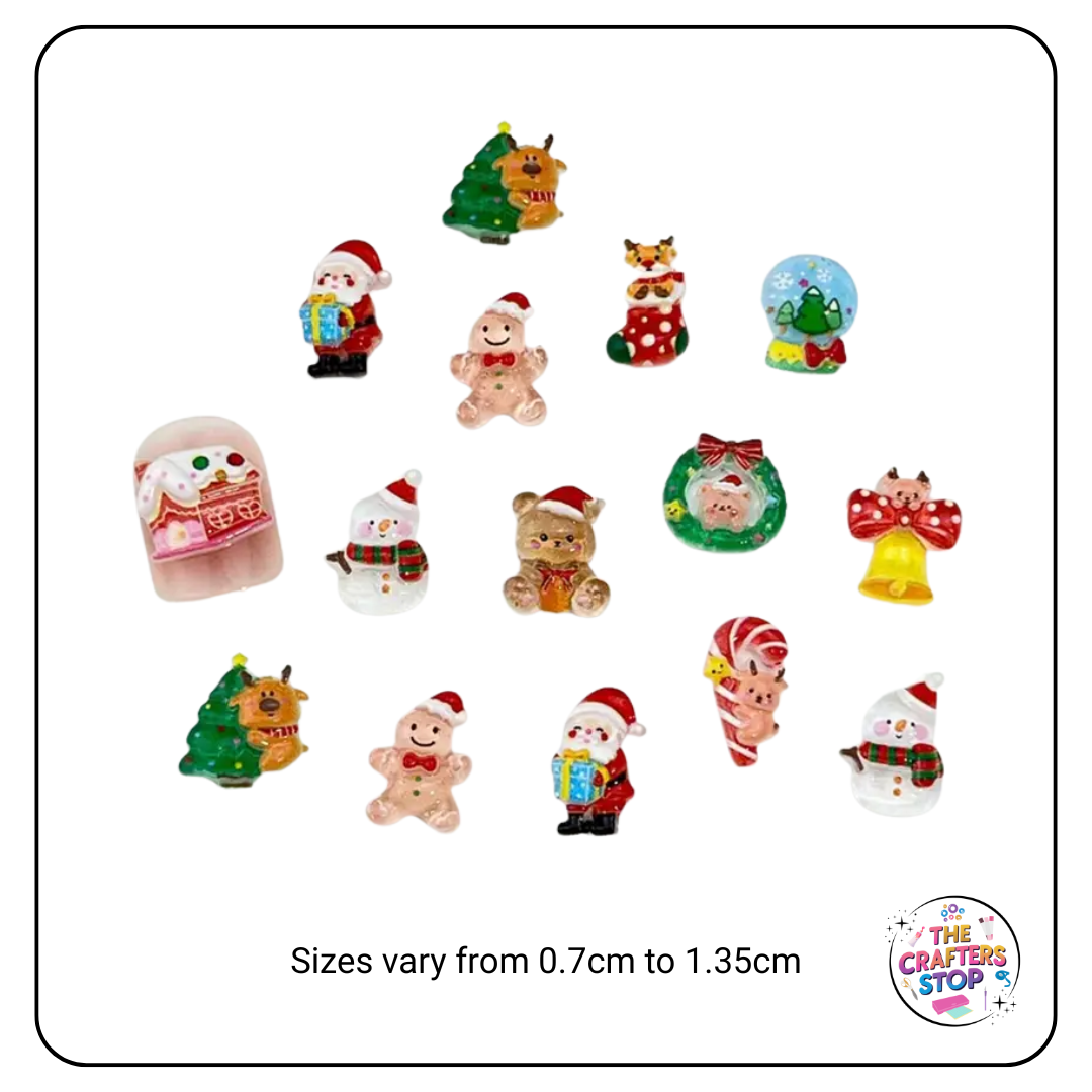 Mini Resin Christmas Charm Embellishments