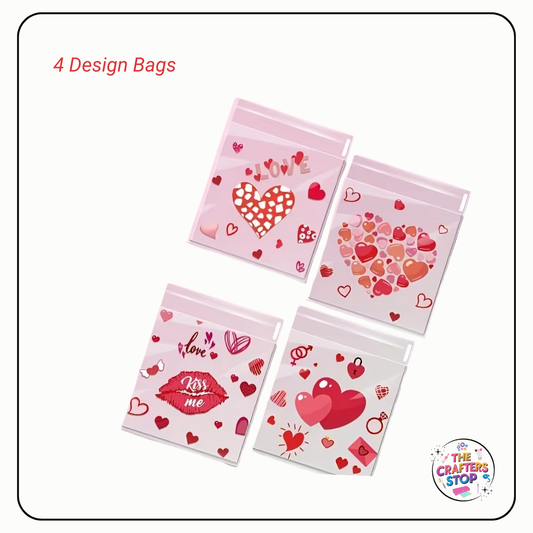 Sealable Heart Designed Treat Bags (Great for Valentines Day)