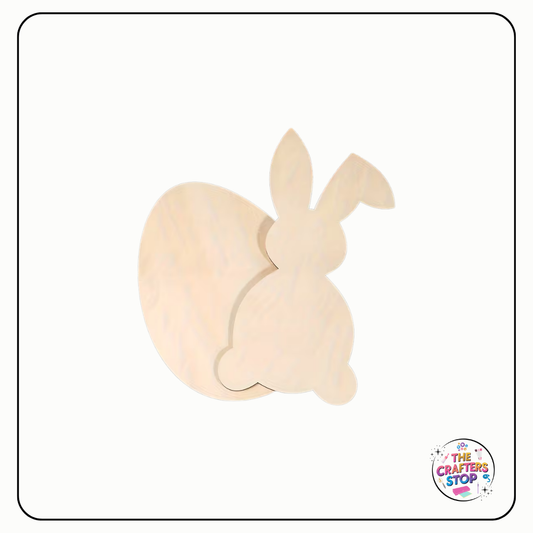 Wooden Easter Bunny & Egg Shapes