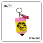 Acrylic Pencil Keyring with Tassel - Great Teachers Gift