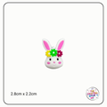 White Easter Bunny Focal Beads