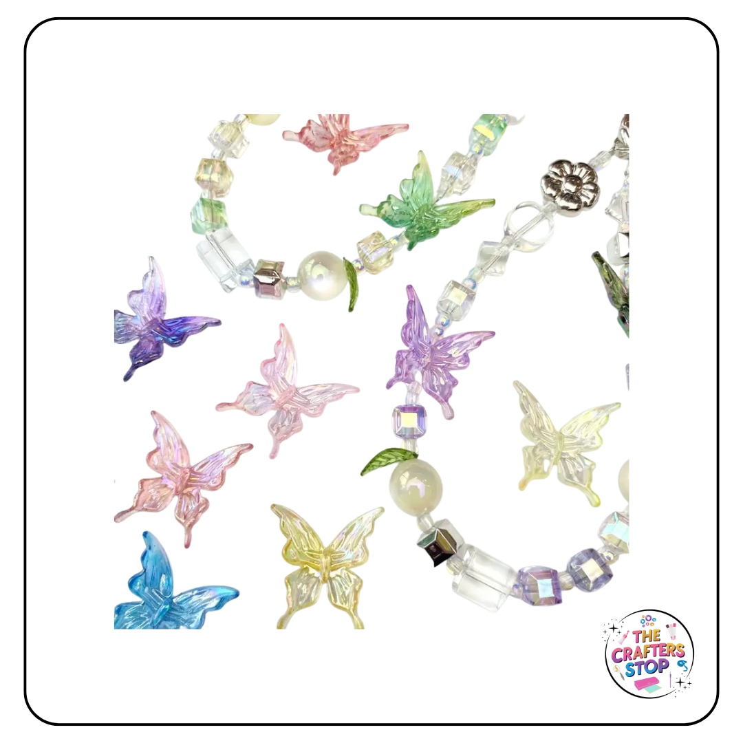 Acrylic Butterfly Beads