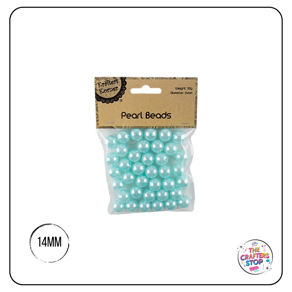 14mm Round Pearl Beads