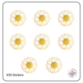 Gold Sunflower Scrapbooking Stickers