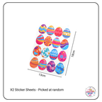 Easter Egg Stickers - 2 Sheets (32 Stickers in total)