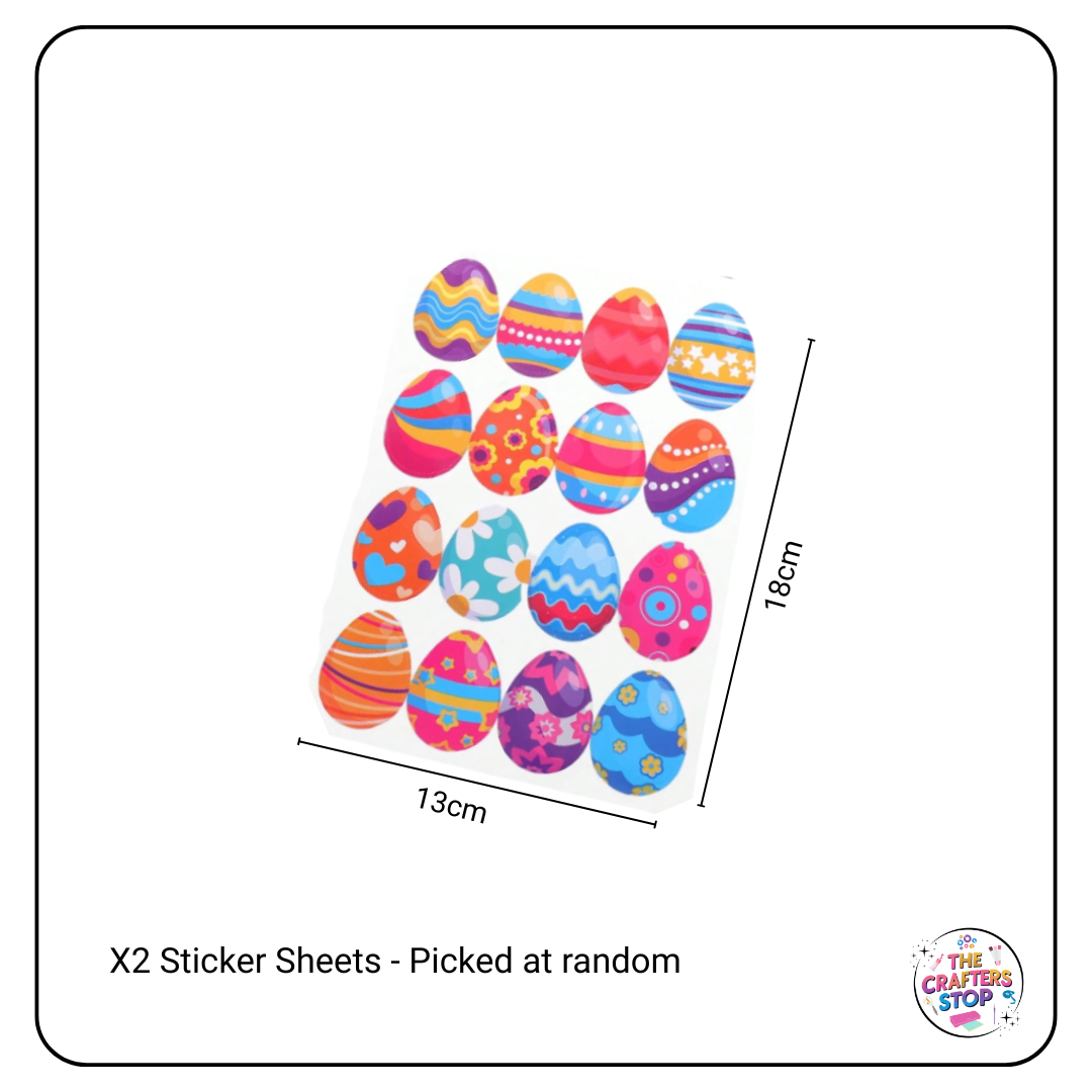Easter Egg Stickers - 2 Sheets (32 Stickers in total)