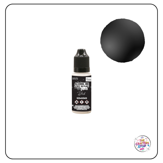 Couture Creations Alcohol Ink Stayz in Place Reinker (Refill) - Jet Black