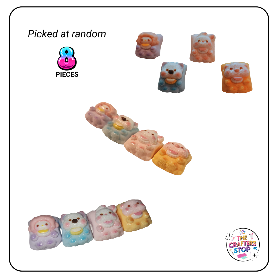 Kawaii Flatback Resin Embellishments - X8pcs