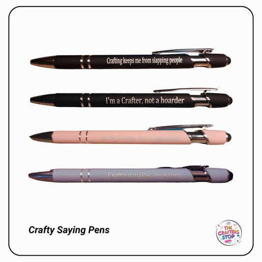 Engraved Crafting Saying Pens (4 Designs)