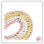Heart Shaped Metallic Beads