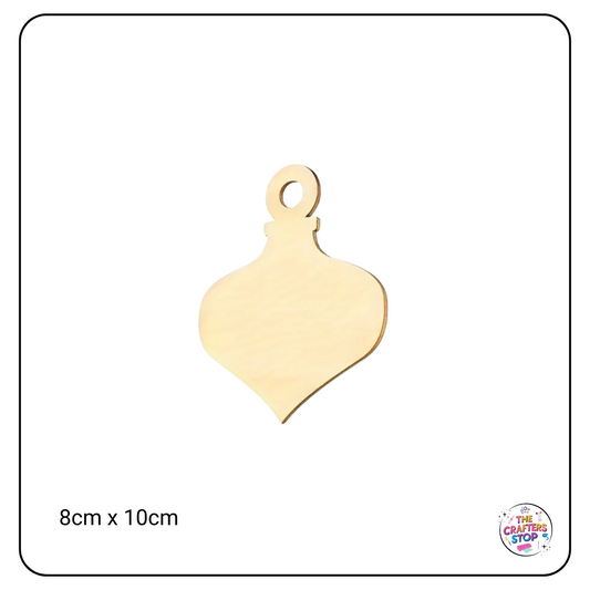 Christmas Wooden Cutout Shapes - Bauble