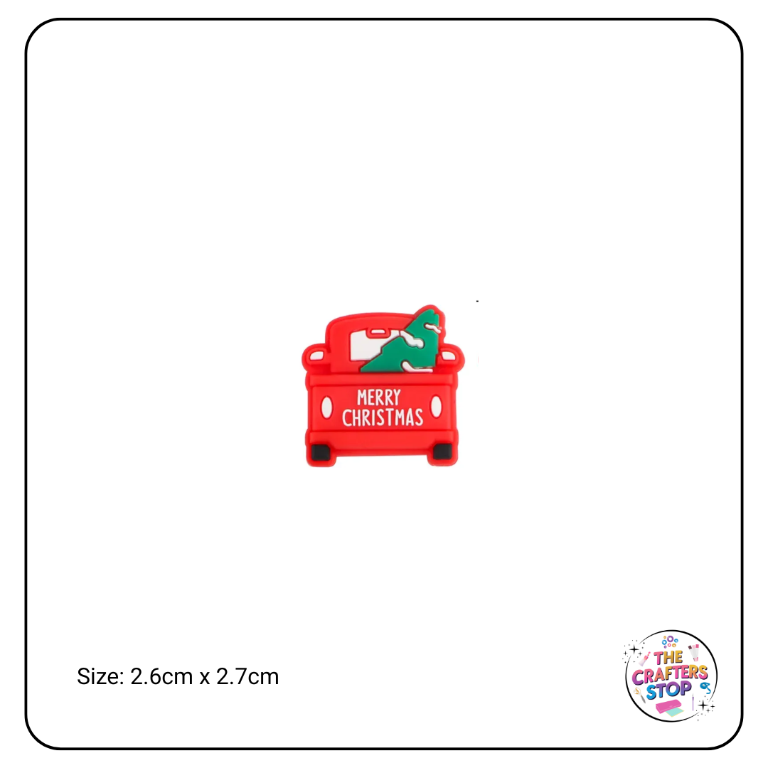 Merry Christmas Truck Focal Beads