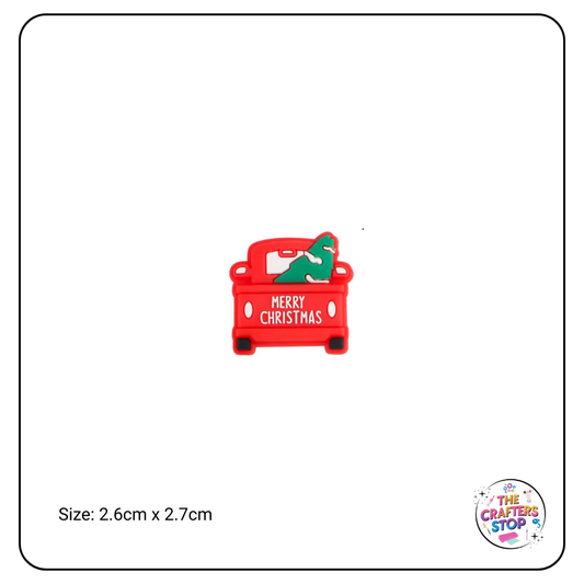 Merry Christmas Truck Focal Beads