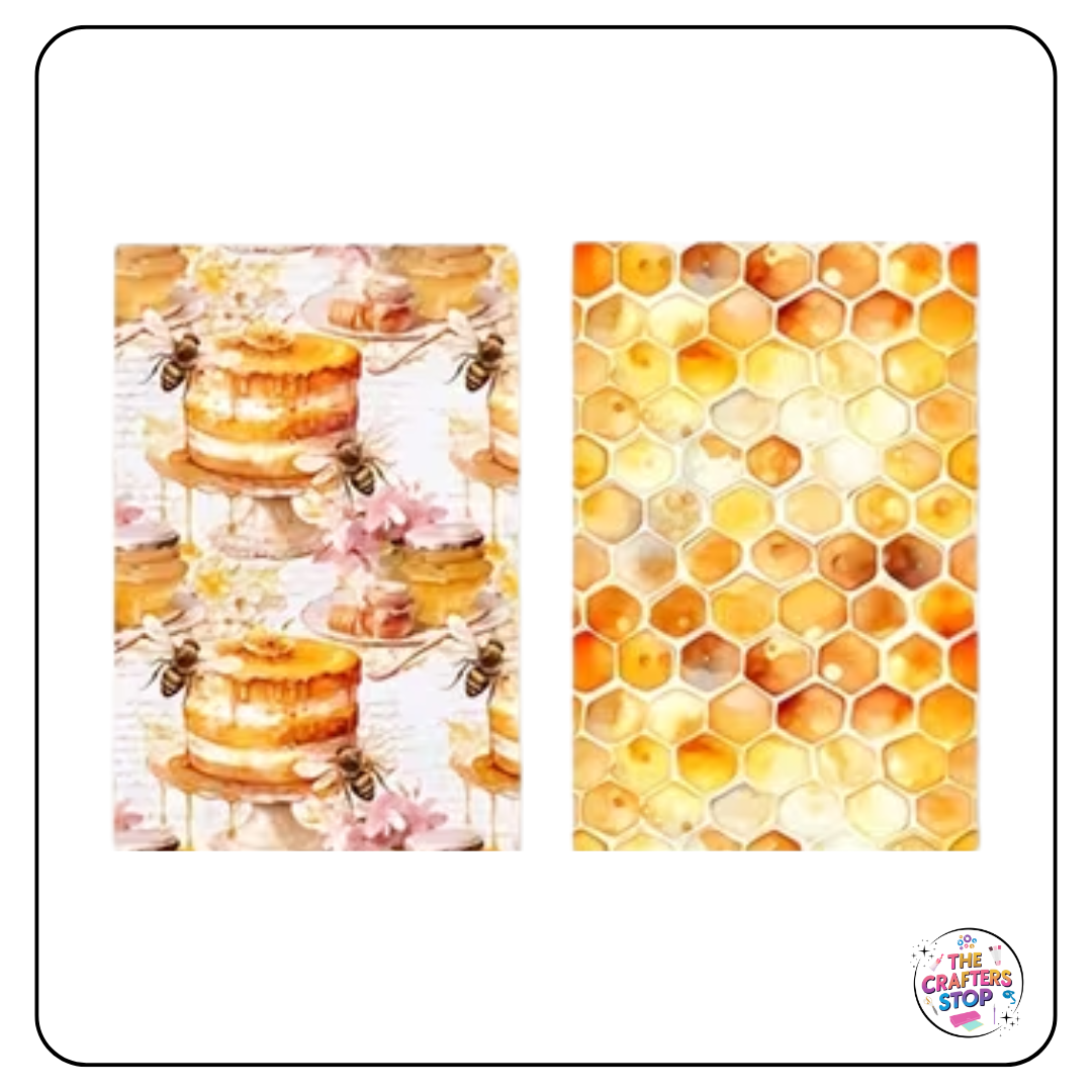 Beautiful Bee Designed Pattern Papers 24 Sheets