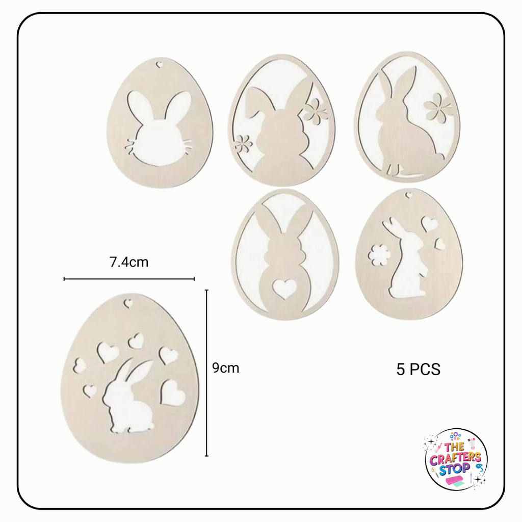 Wooden Easter Decorative Eggs